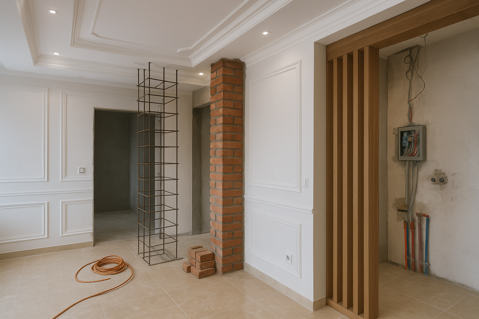 مشروع تشطيب شقة متكامل: ديكورات - مشروع تشطيب في المنطقة الوسطى لد…