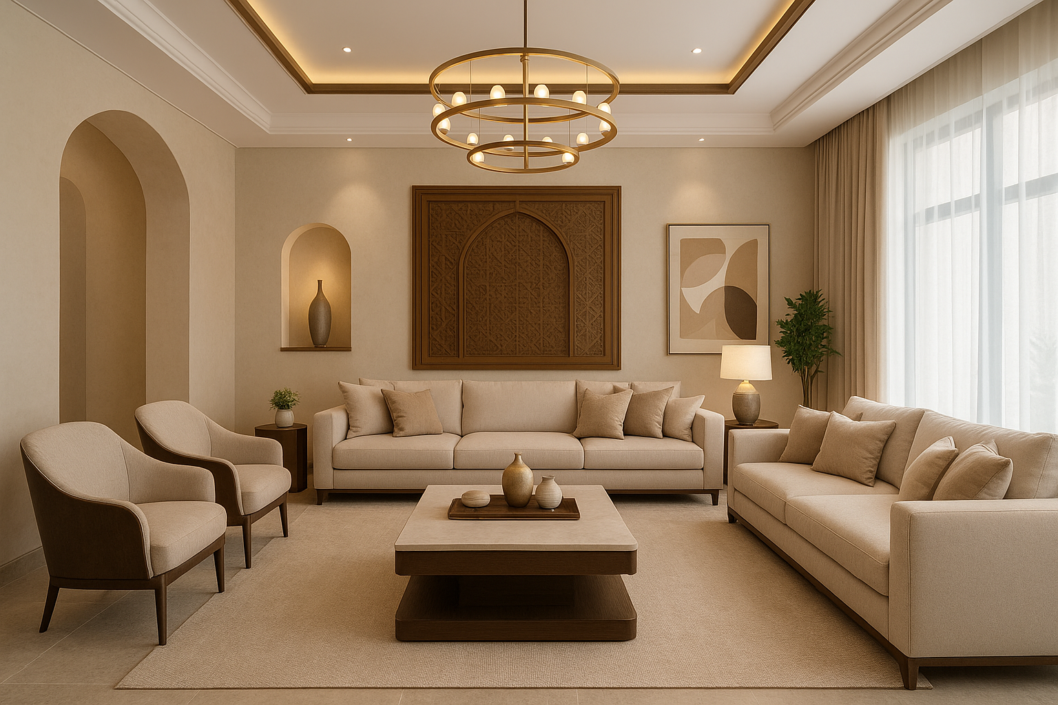 تصاميم ديكورات مميزة لمجالس وصالات - مشروع ديكور في المنطقة الغرب…