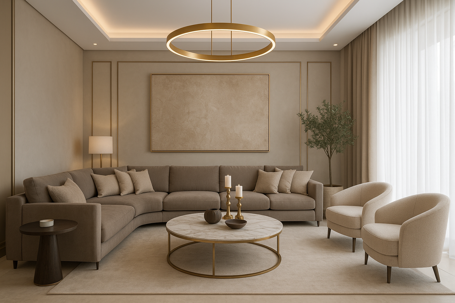 تحسين وتجميل ديكور مجلس فاخر - مشروع ديكور في المنطقة الوسطى لدى ب…