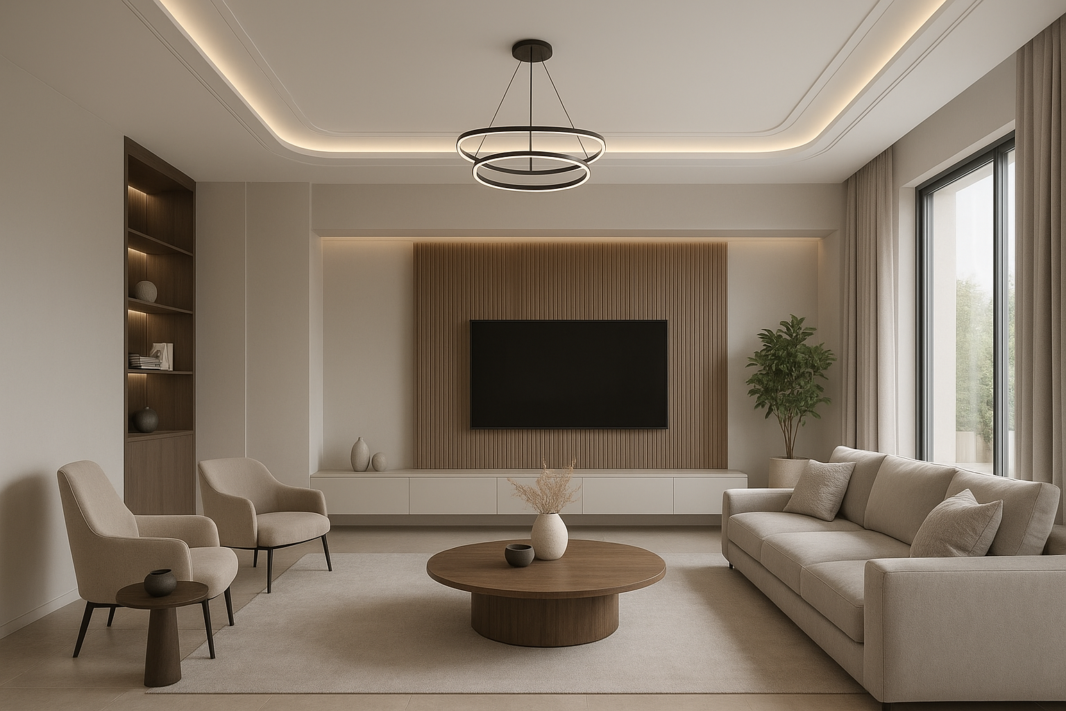 تصميم داخلي شامل: ديكور، جبسنبورد - مشروع ديكور في المنطقة الوسطى…