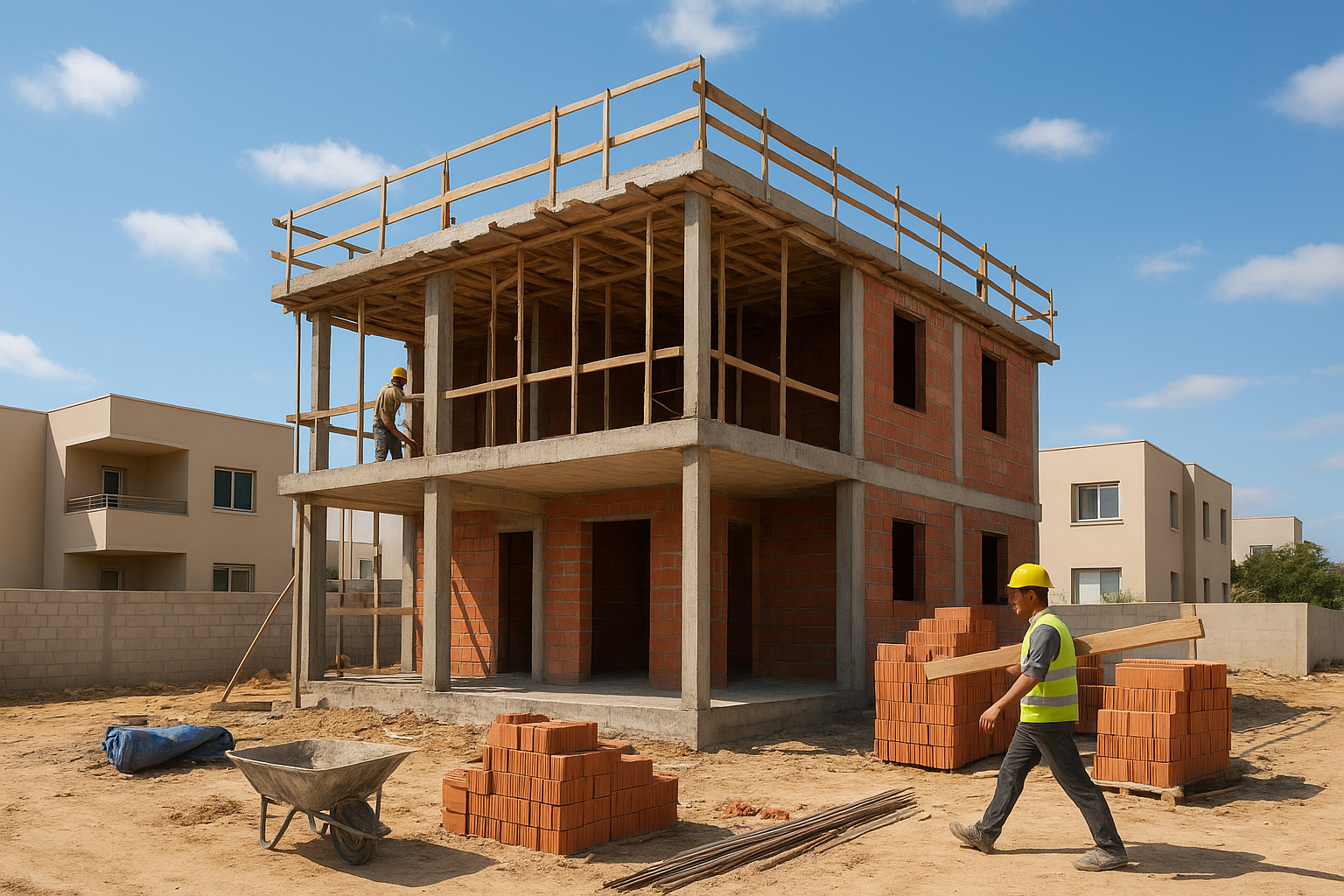 مشروع بناء جديد لدور ثاني - مشروع بناء جديد في المنطقة الجنوبية لد…