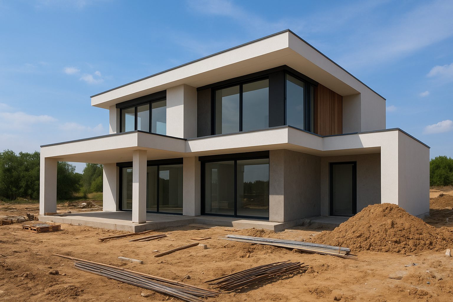 مشروع بناء جديد لفيلا حديثة - مشروع بناء جديد في المنطقة الوسطى لد…