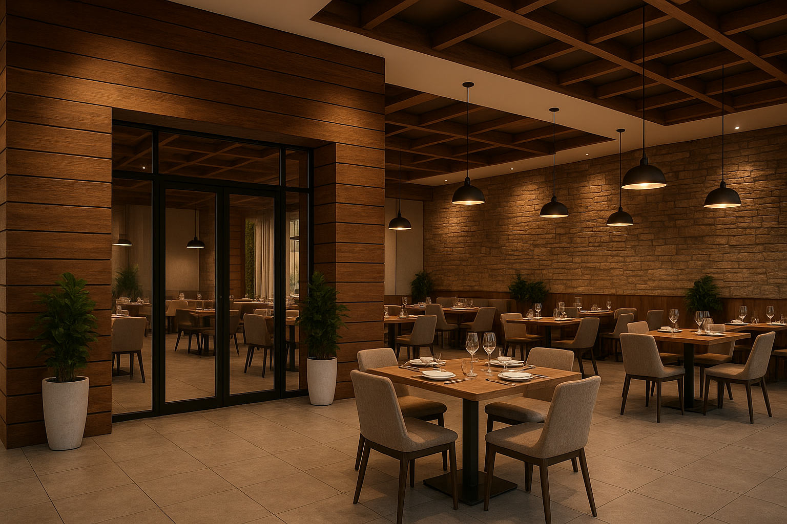 "تصميم ديكور لمطعم بمساحة 124 - مشروع ديكور في المنطقة الغربية لدى ب…