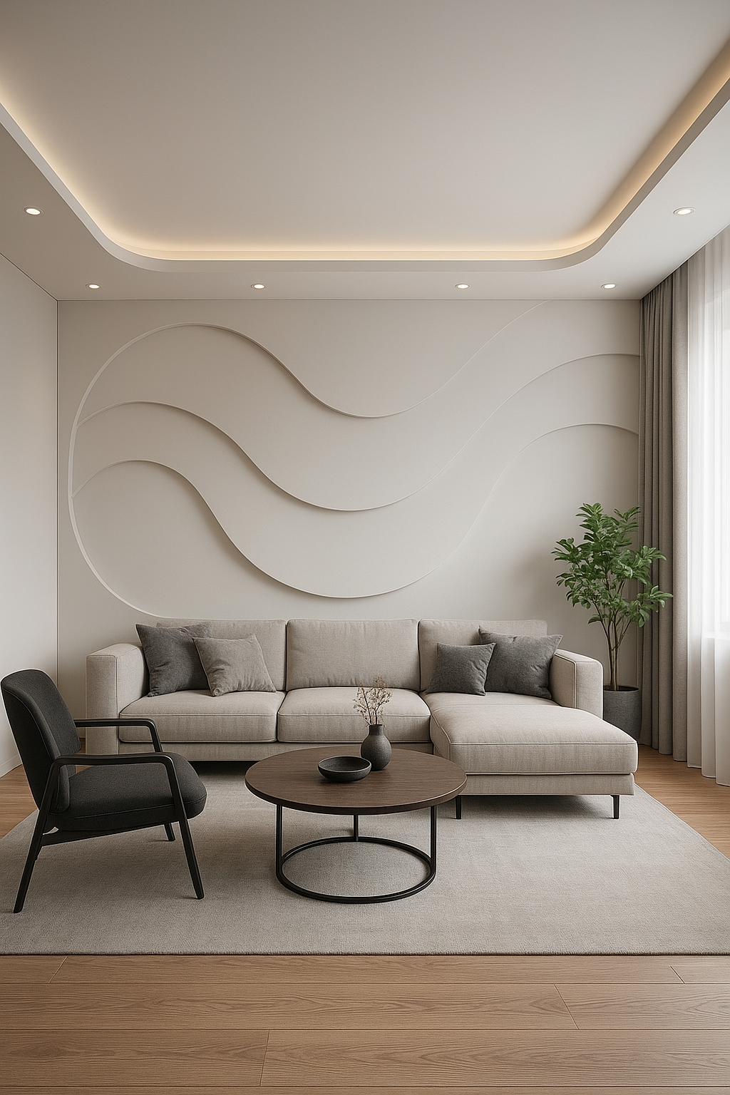 تصميم حديث للديكورات الداخلية باستخدام - مشروع ديكور في المنطقة ا…