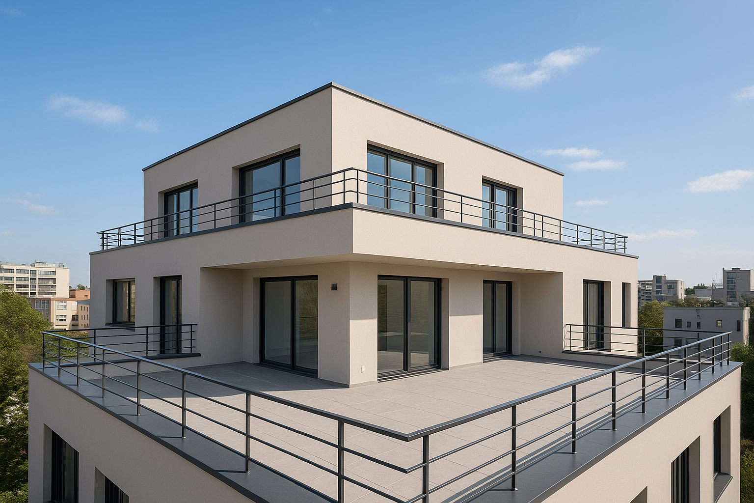 بناء جديد لشقة سطحية بمساحة - مشروع بناء جديد في المنطقة الوسطى لد…