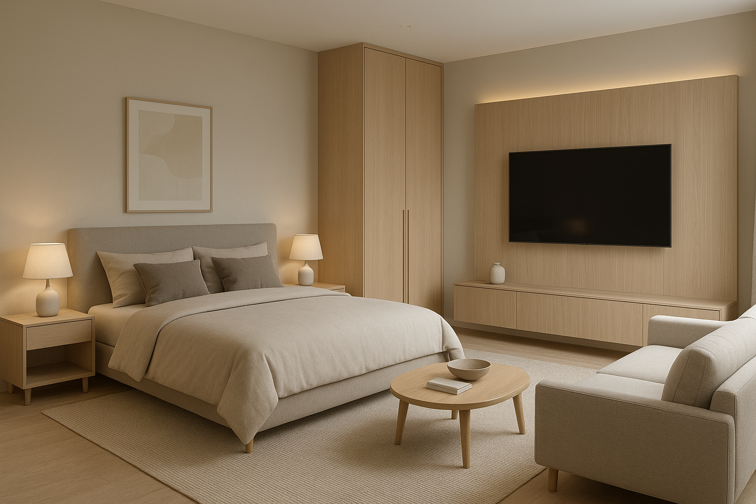 ديكور متكامل لغرف النوم مع - مشروع ديكور في المنطقة الجنوبية لدى ب…