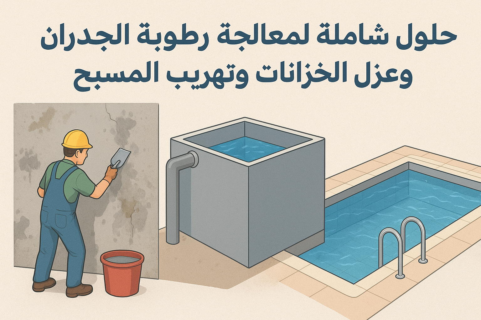 "حلول شاملة لمعالجة رطوبة الجدران - مشروع ترميم وصيانة في المنطقة…