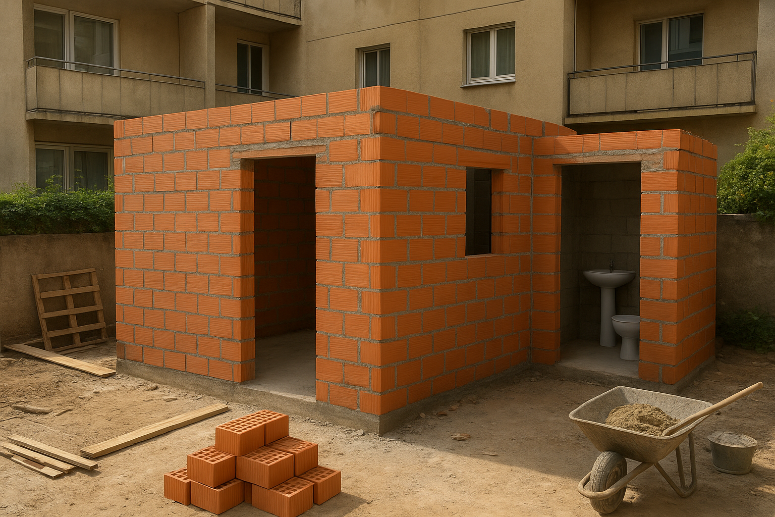 مشروع بناء غرفة وحمام ملحق - مشروع بناء جديد في المنطقة الغربية لد…