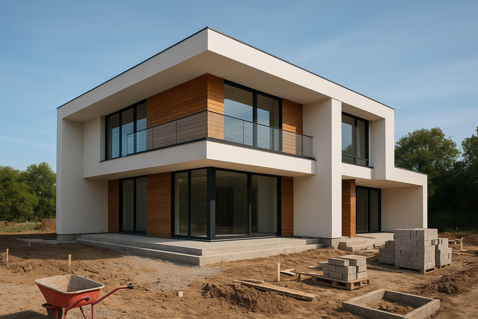 مشروع بناء بيت جديد بتصميم - مشروع بناء جديد في المنطقة الوسطى لدى…