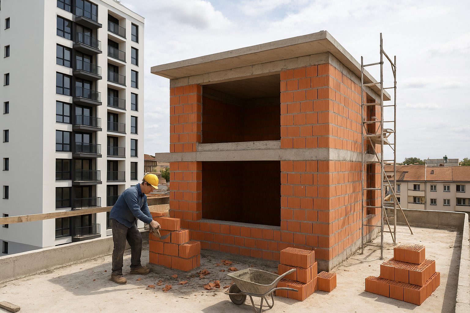 بناء شقة جديدة على السطح: - مشروع بناء جديد في المنطقة الوسطى لدى ب…