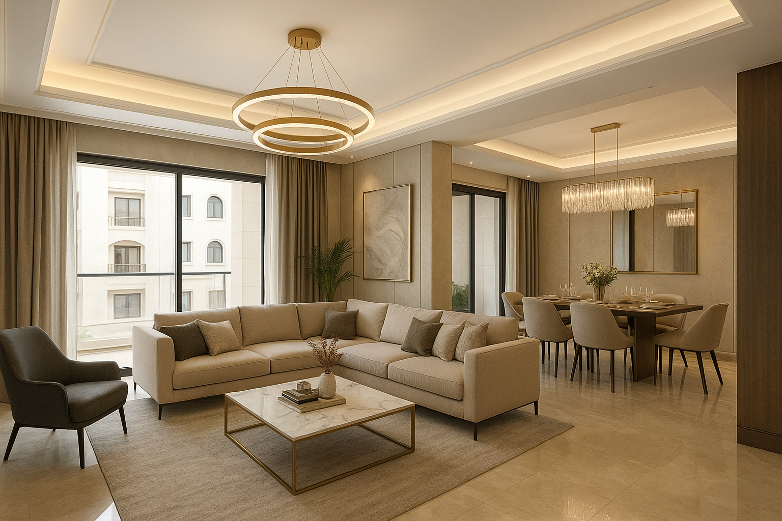 تشطيبات فاخرة لشقتين في مصر - مشروع تشطيب في المنطقة الغربية لدى ب…