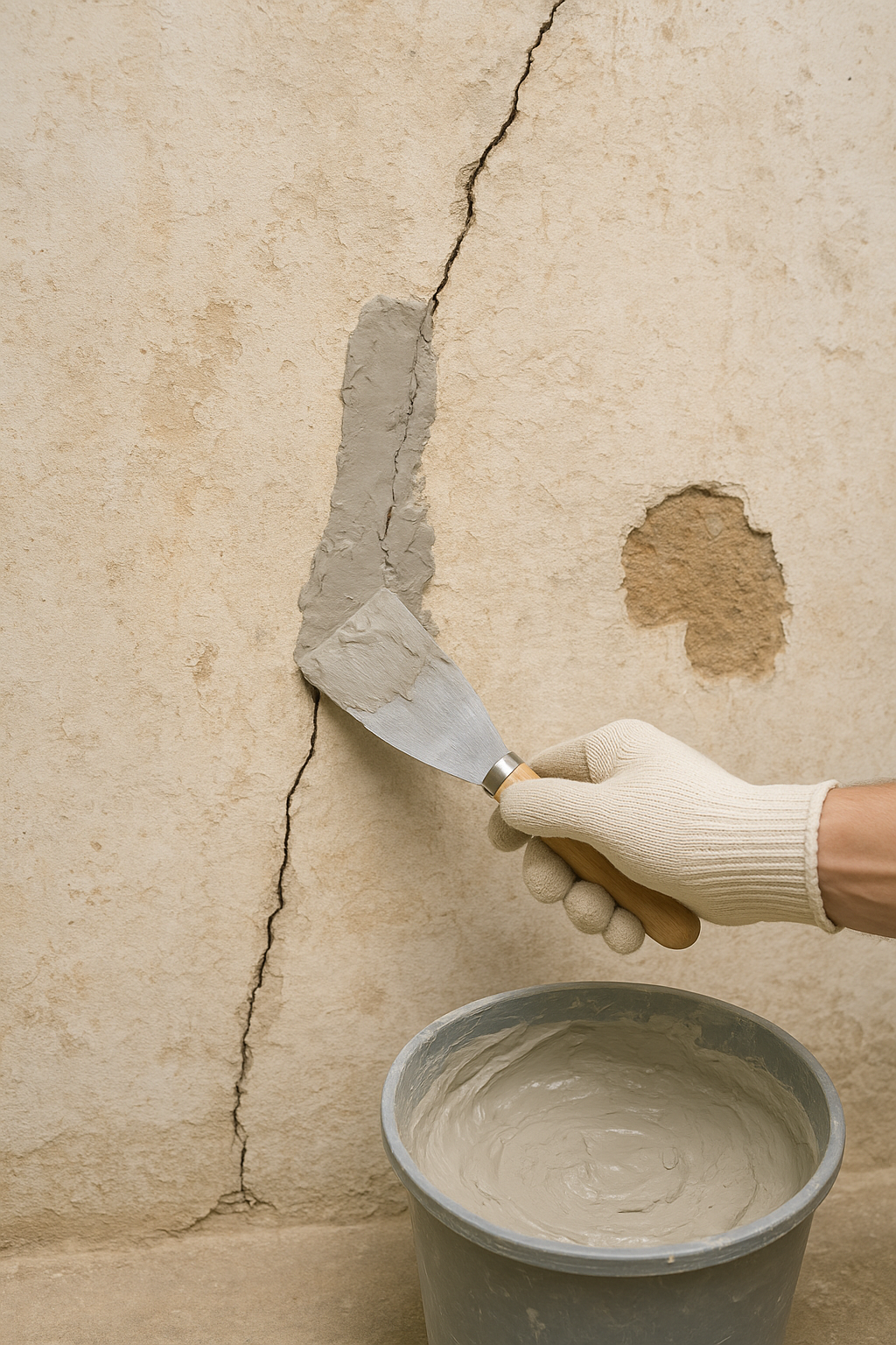 ترميم التشققات الجدارية ومعالجة الأسباب - مشروع ترميم وصيانة في ا…