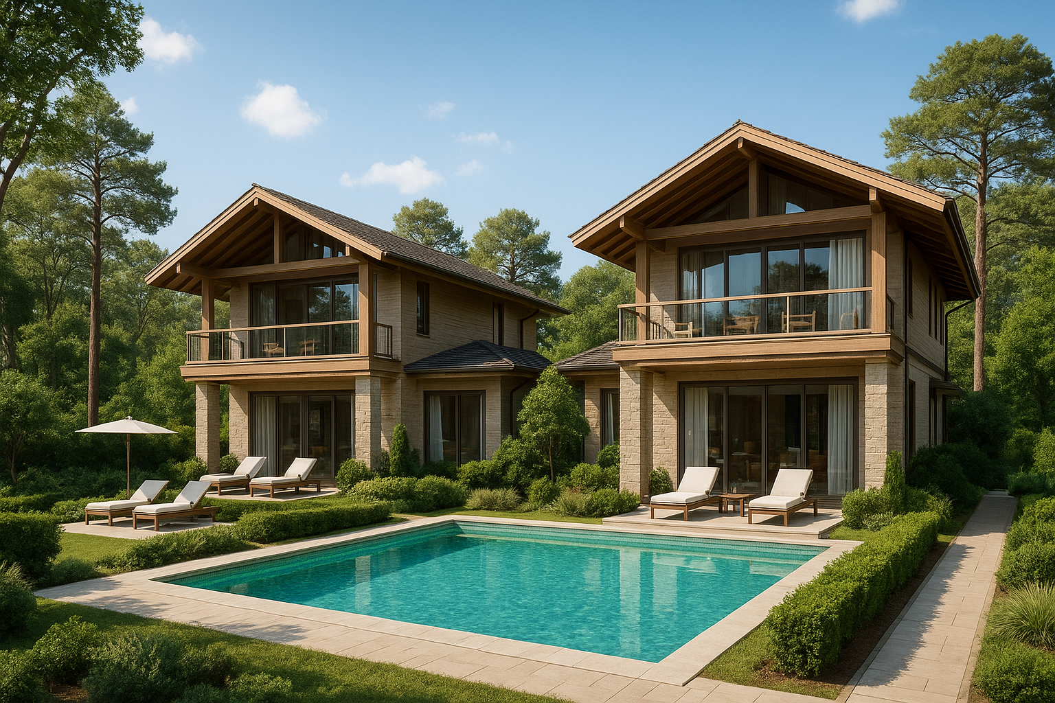 تصميم وإنشاء شاليهات فندقية مميزة - مشروع ديكور في المنطقة الغربي…