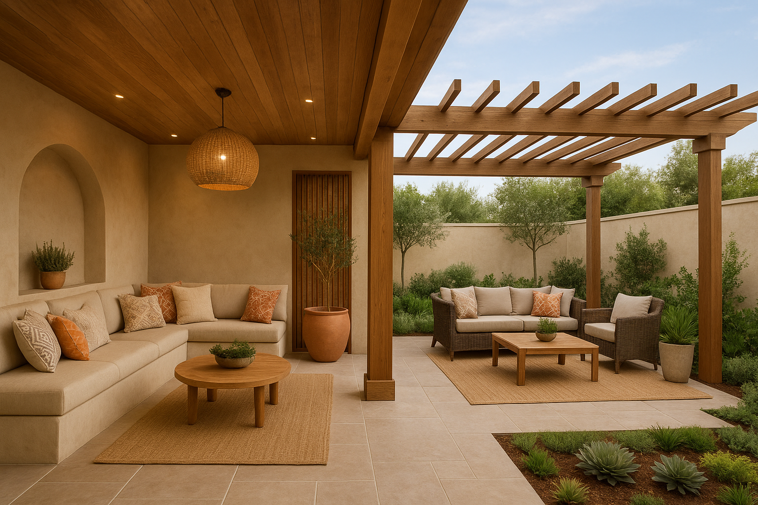 تصميم وتنفيذ مجلس وملحق خارجي - مشروع ديكور في المنطقة الوسطى لدى…