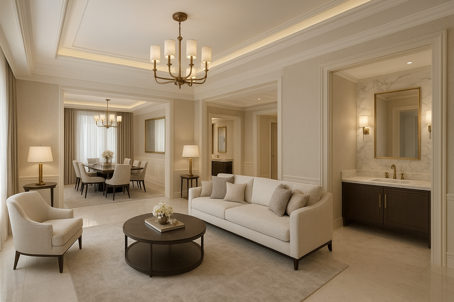 تصميم ديكور راقٍ لصالة ومجلس - مشروع ديكور في المنطقة الغربية لدى…