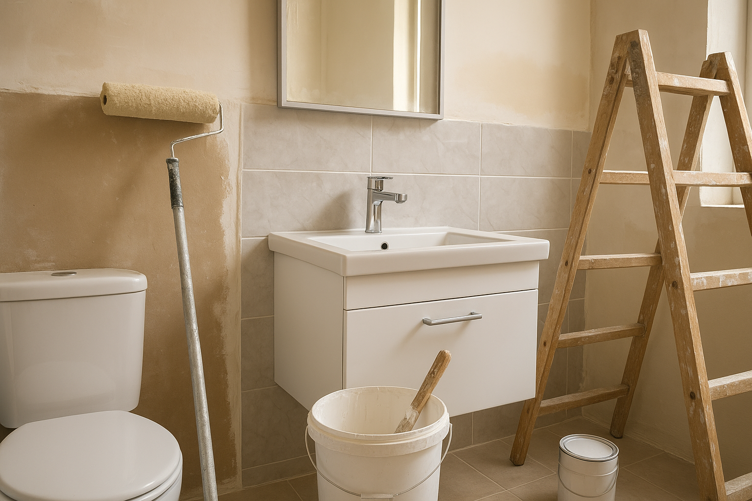 ترميم دورات مياه ودهانات وديكورات - مشروع تشطيب في المنطقة الوسطى…