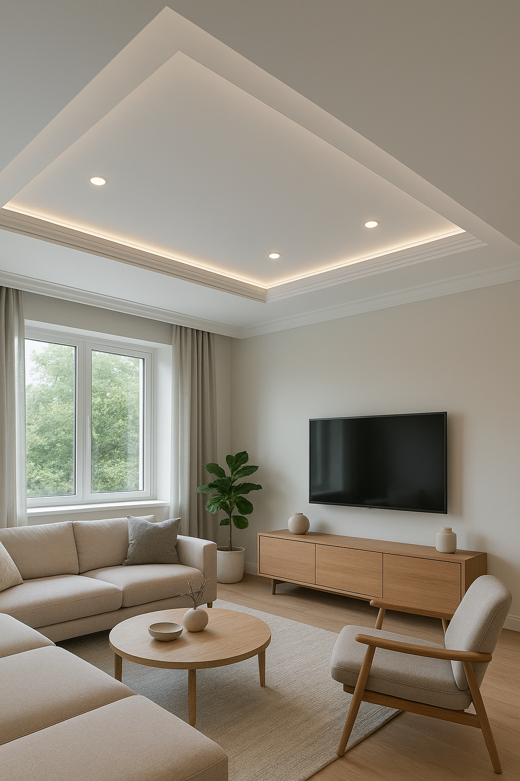 تجديد سقف الشقة بأسلوب ديكور - مشروع ديكور في المنطقة الغربية لدى…