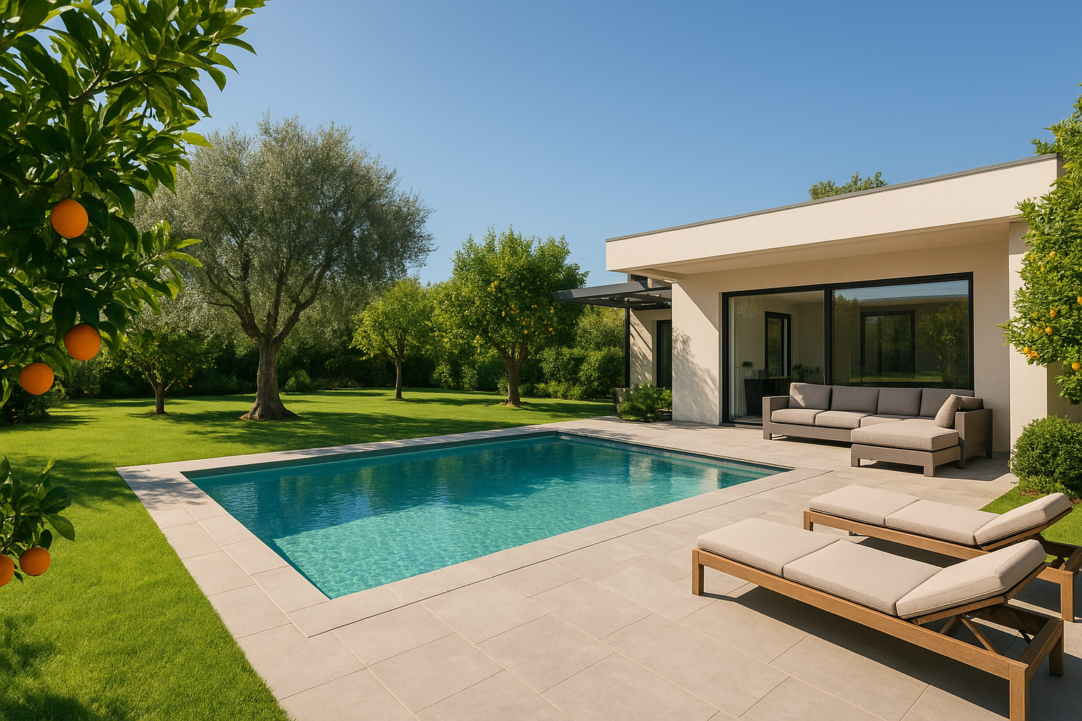 استراحة حديثة مع مسبح وحديقة - مشروع بناء جديد في المنطقة الغربية…