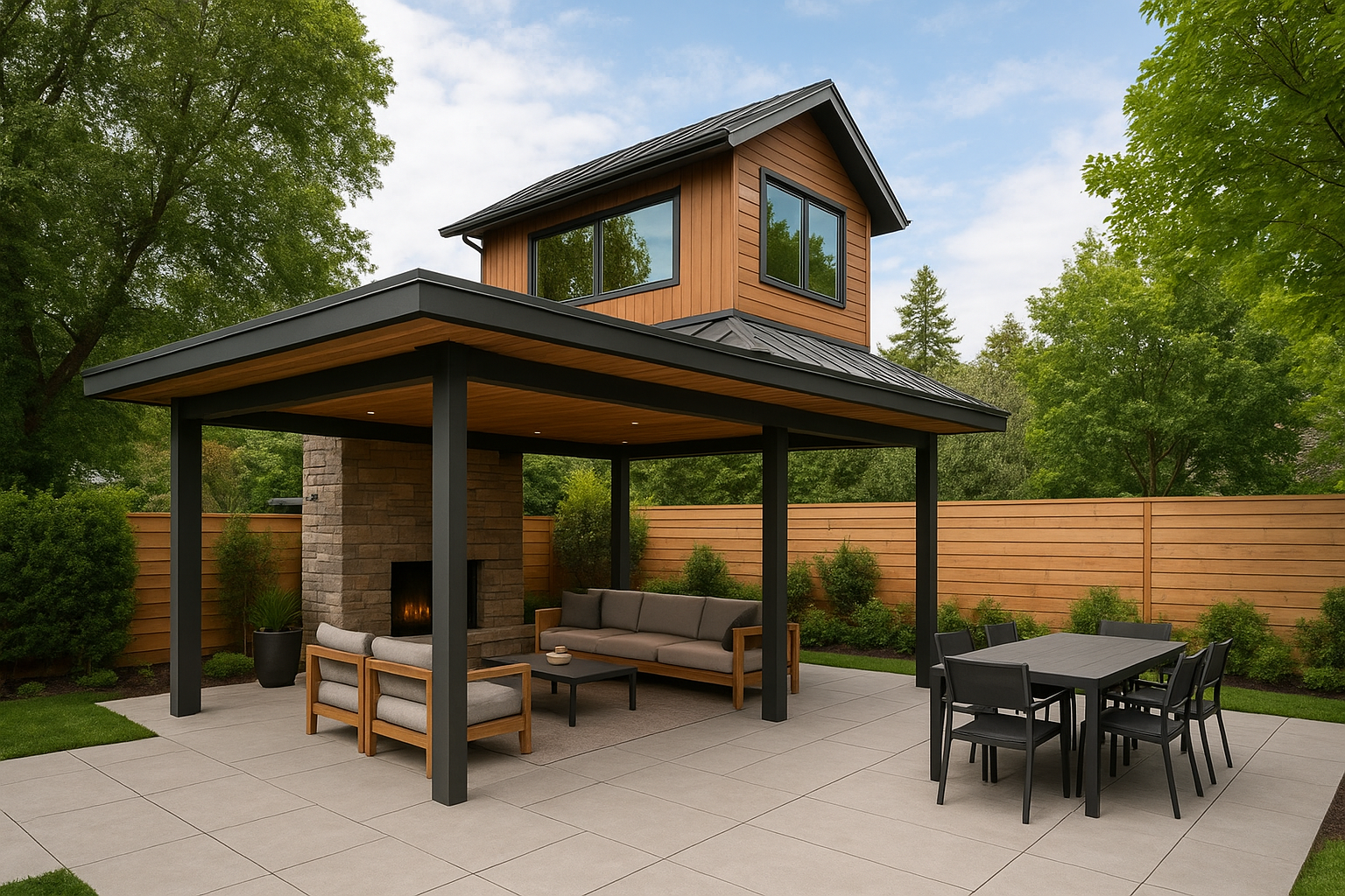 مشروع بناء مجلس خارجي بغرفة - مشروع بناء جديد في المنطقة الوسطى لد…