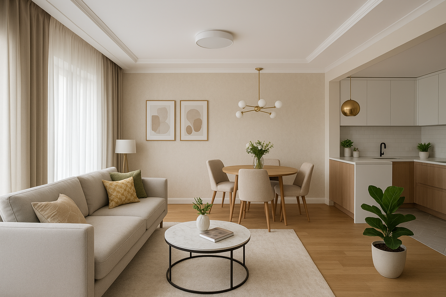 تشطيب وتجديد شقة بلمسات ديكور - مشروع تشطيب في المنطقة الوسطى لدى…