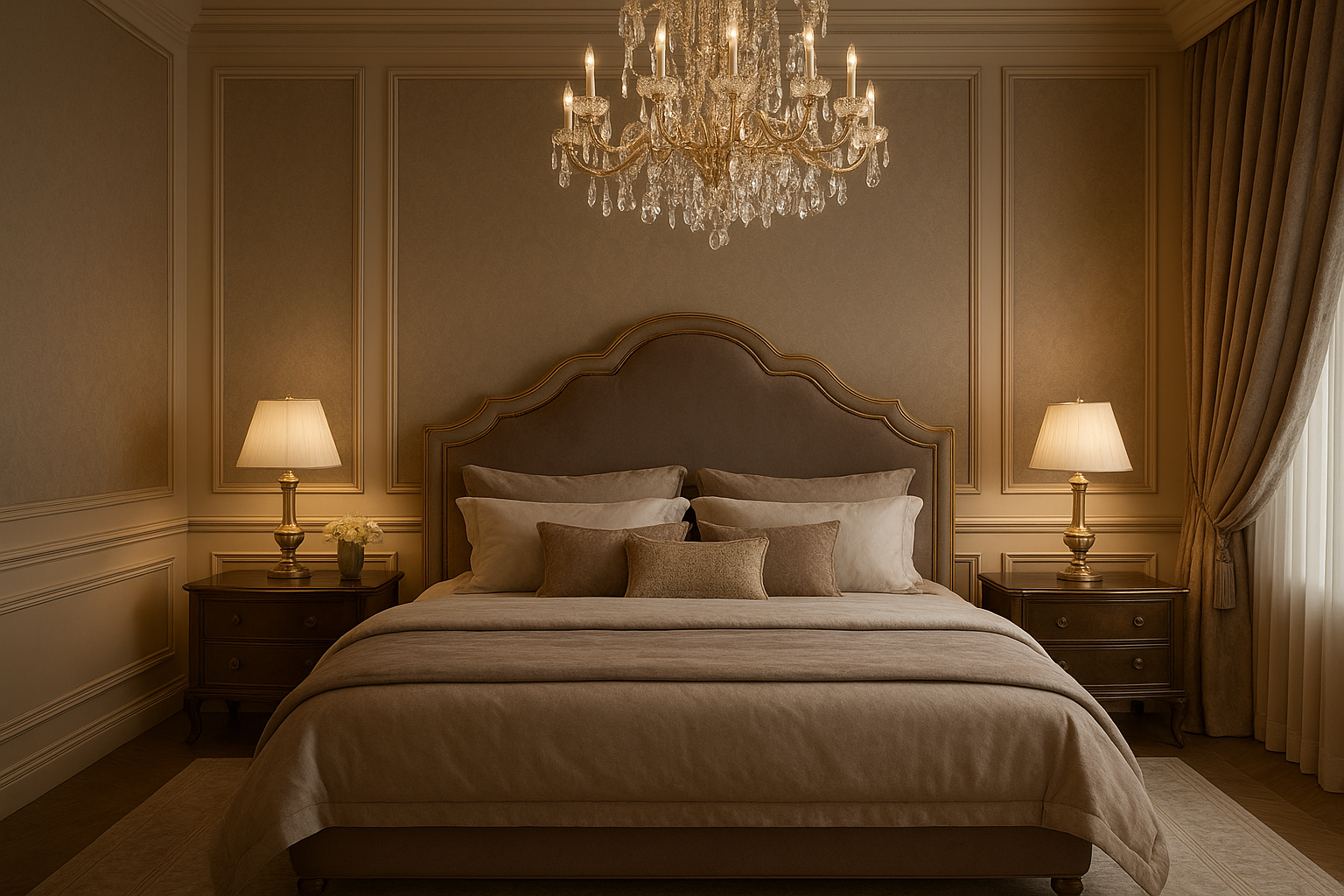 ديكور غرفة نوم فخم بلمسات - مشروع ديكور في المنطقة الغربية لدى بوا…