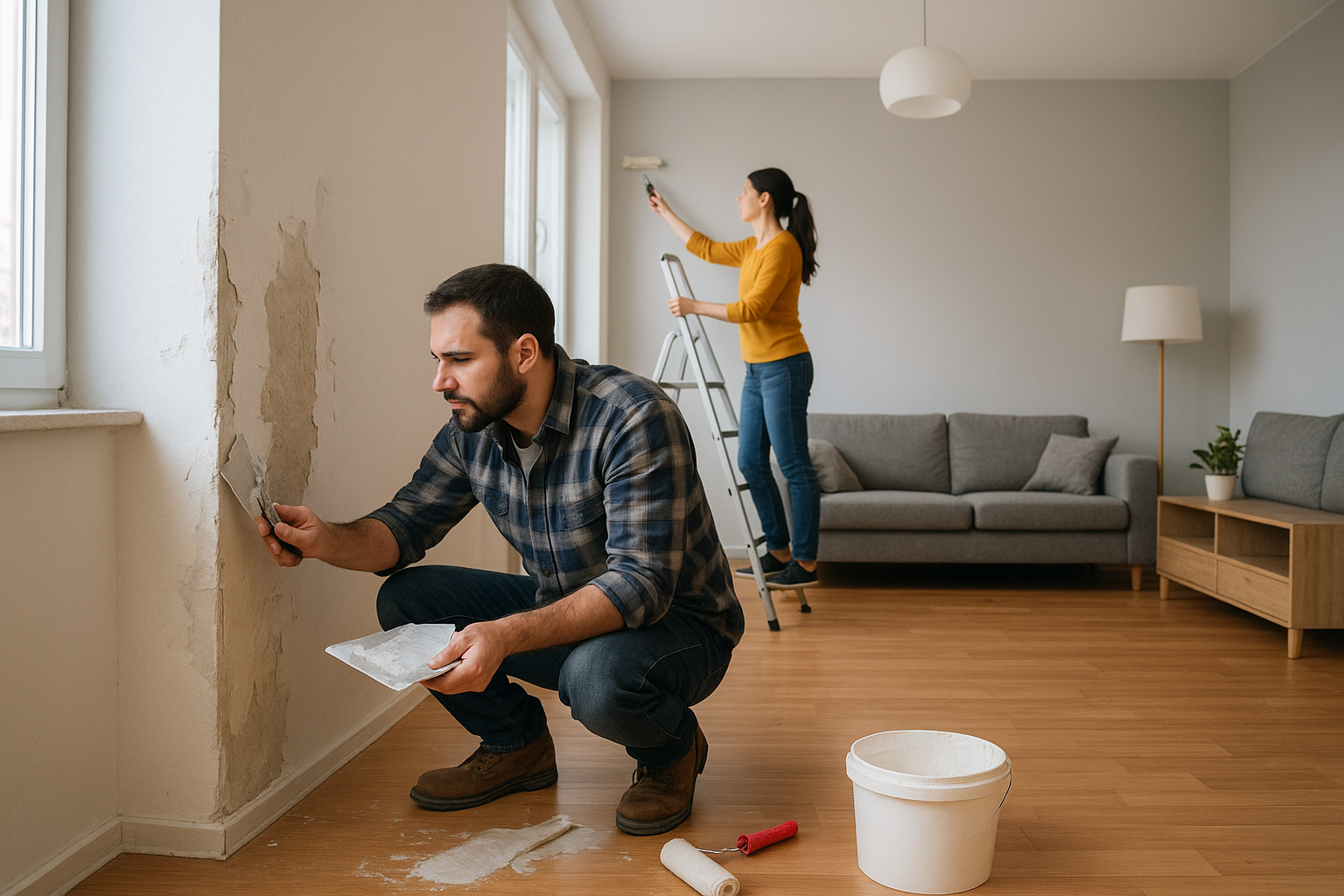 "ترميم وإصلاح شامل لمنزل عصري - مشروع ترميم وصيانة في المنطقة الوس…