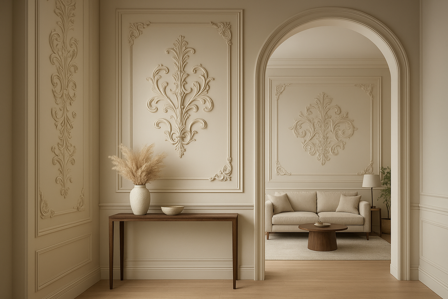 تزيين المداخل والمجالس بديكورات جدارية - مشروع ديكور في المنطقة ا…