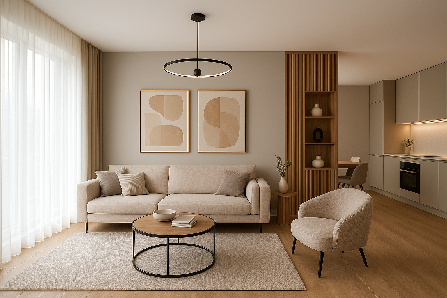 إبداع ديكور داخلي لشقة حديثة - مشروع ديكور في المنطقة الوسطى لدى ب…