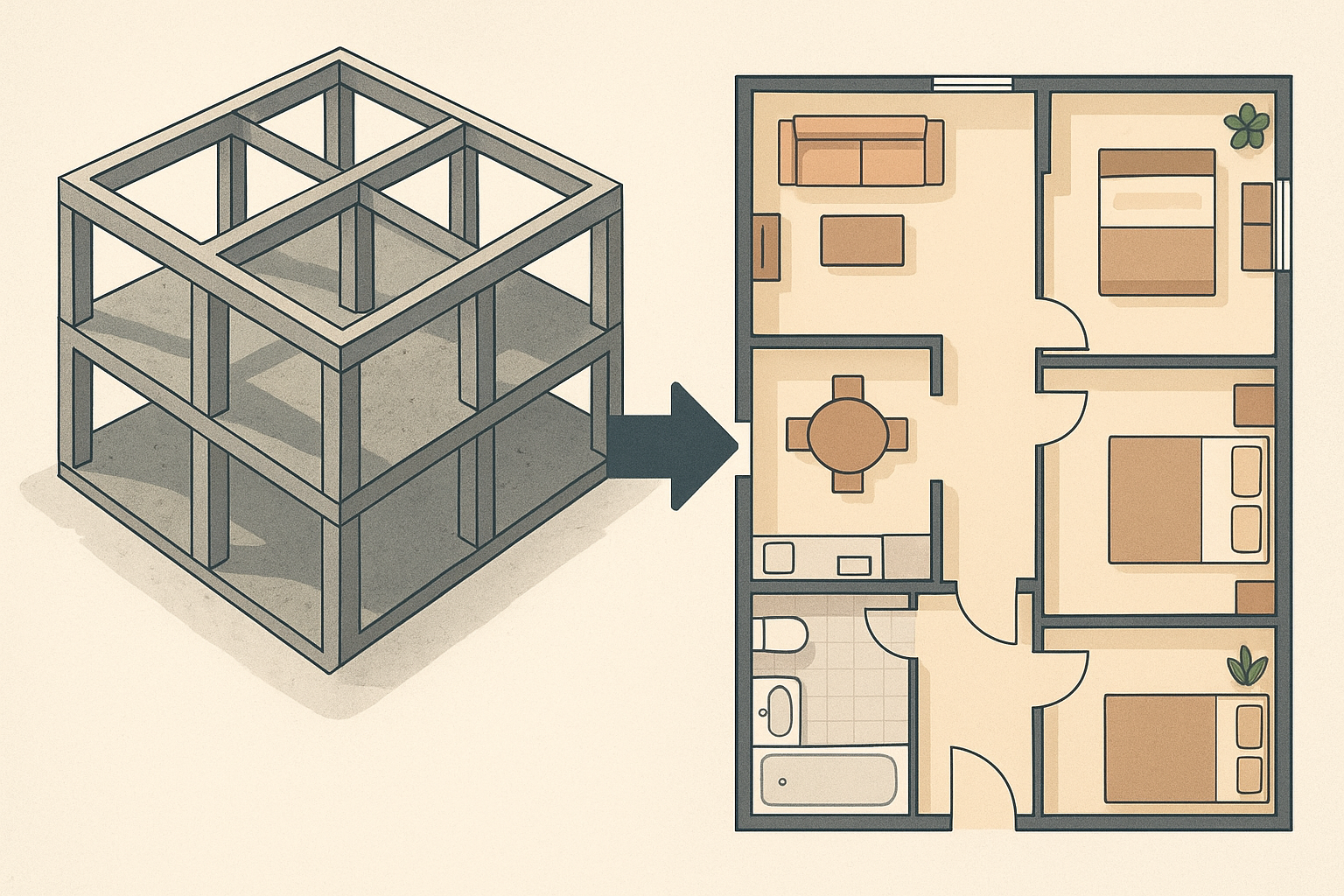 تحويل مبنى عظم إلى شقة - مشروع تشطيب في المنطقة الجنوبية لدى بوابا…
