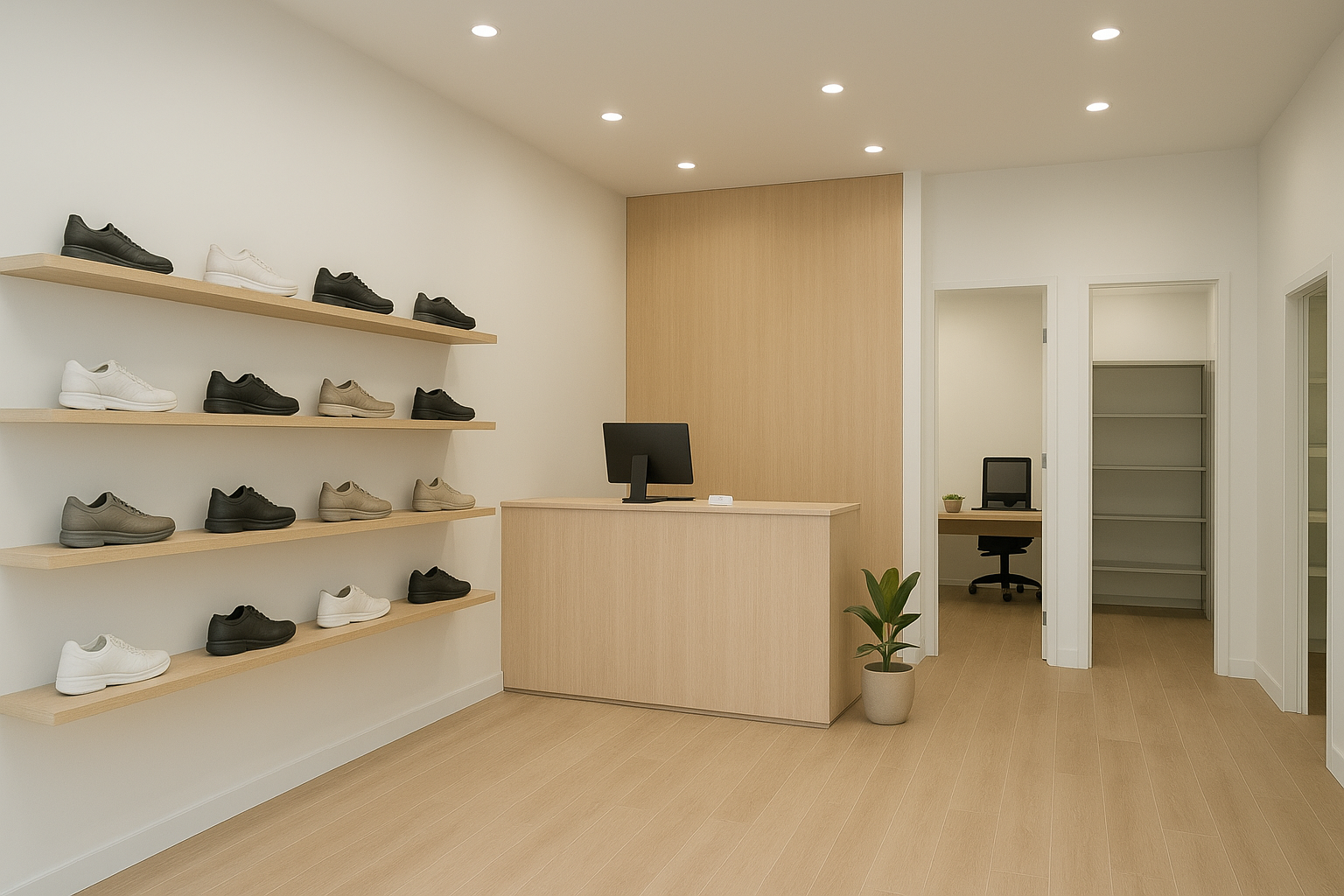 "تصميم داخلي لمحل أحذية طبية: - مشروع ديكور في المنطقة الغربية لدى…