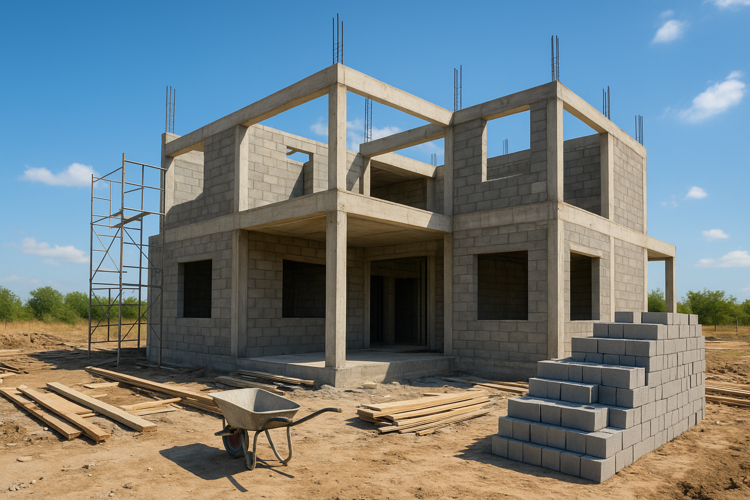 بناء بيت عظم جديد بمواصفات - مشروع بناء جديد في المنطقة الجنوبية ل…