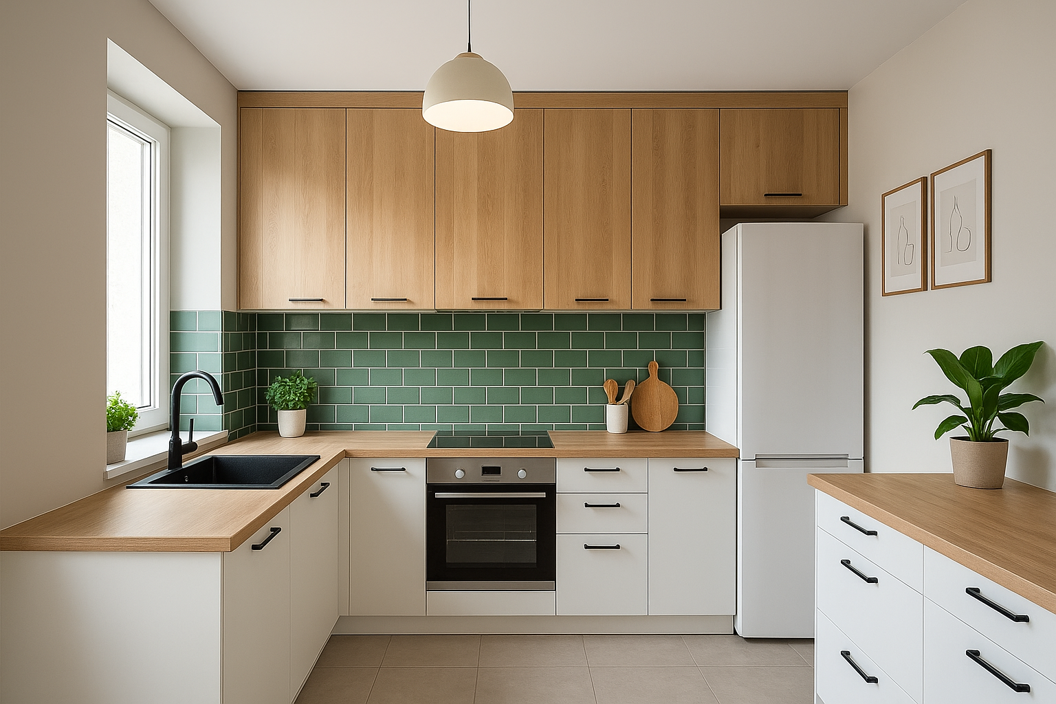 تجديد ديكور مطبخ بمساحة ١٢ - مشروع ديكور في المنطقة الغربية لدى بو…