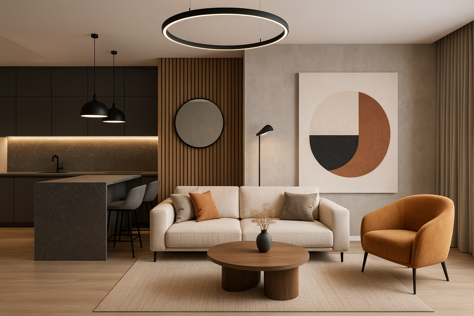 تشطيبات وديكورات مخصصة لشقة عصرية - مشروع تشطيب في المنطقة الوسطى…