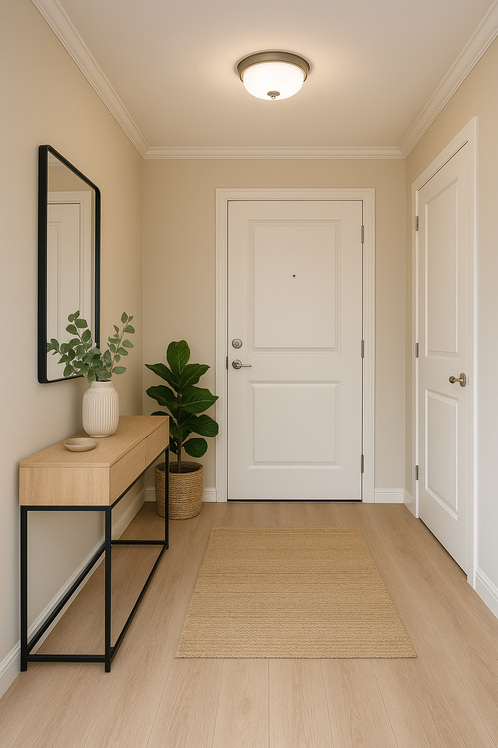 مدخل شقة راقي وأنيق بتصميم - مشروع ديكور في المنطقة الغربية لدى بو…