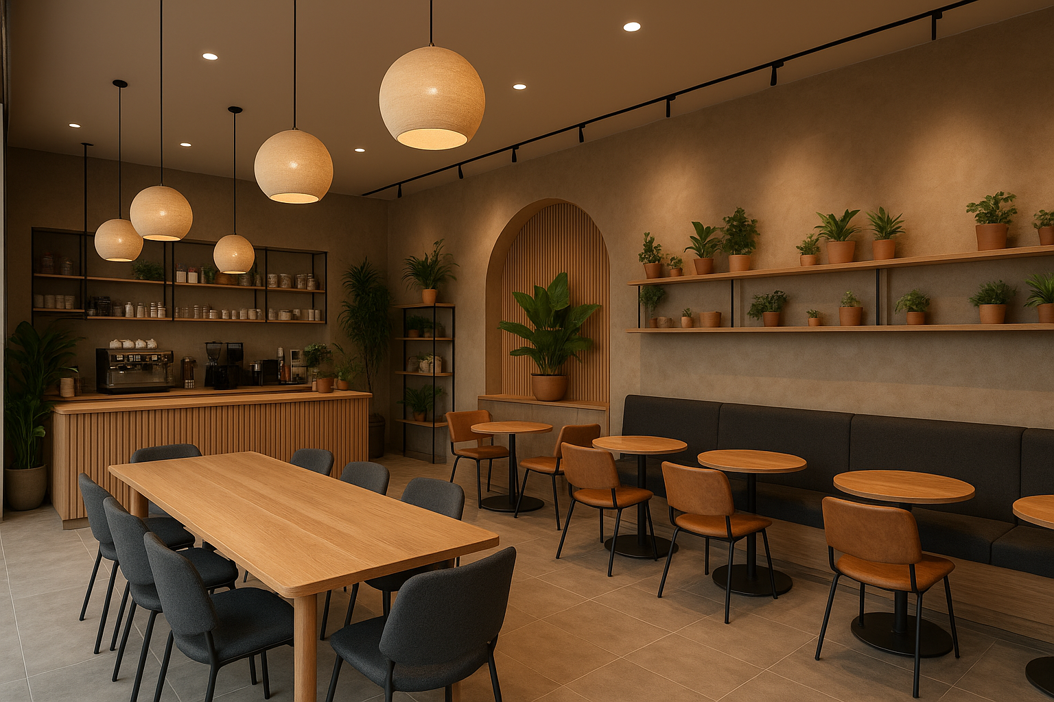 ديكور مميز وحديث لكافتيريا تلائم - مشروع ديكور في المنطقة الغربية…