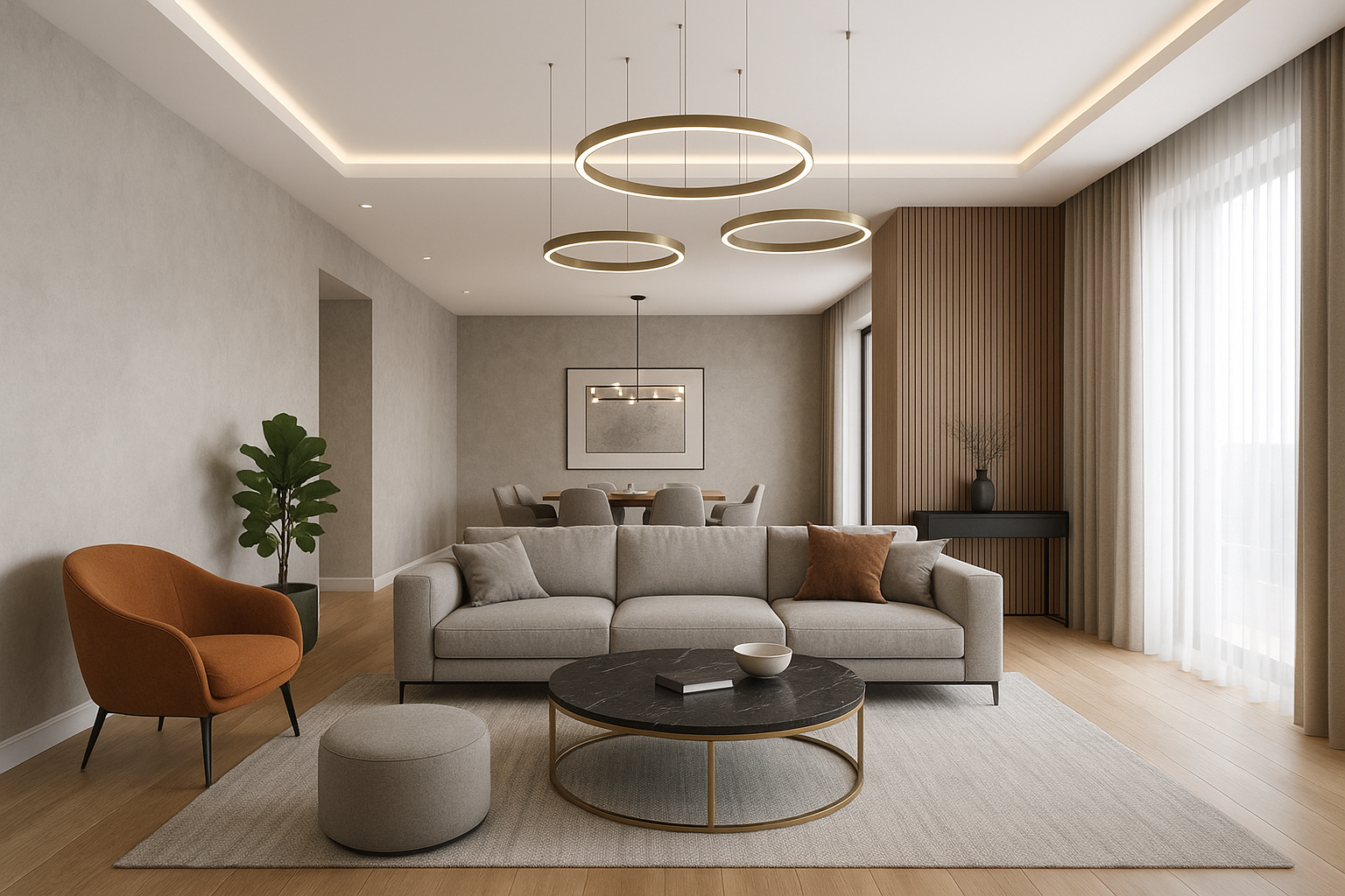 تصميم ديكور عصري لشقة بمساحة - مشروع ديكور في المنطقة الغربية لدى…