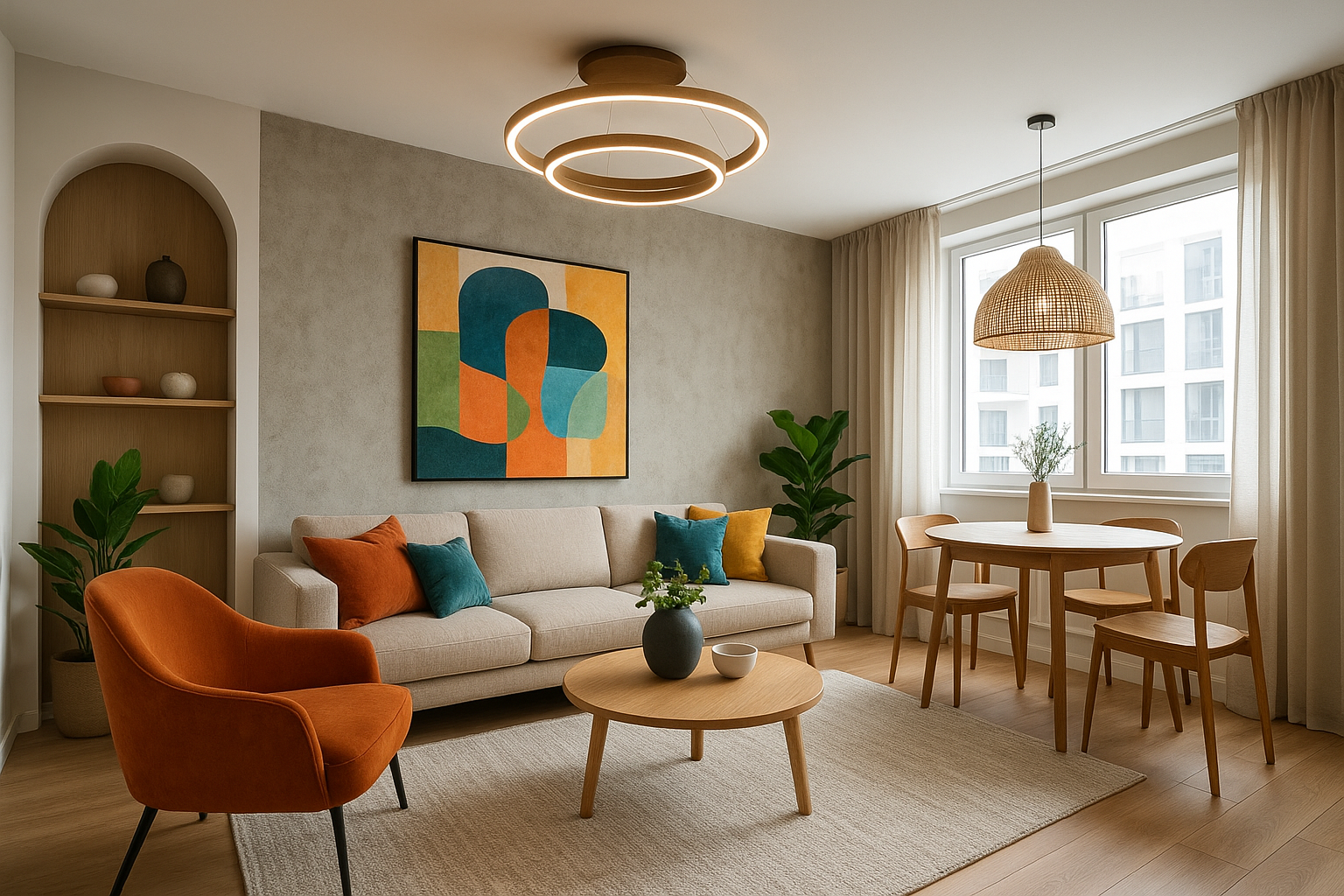 تصميم ديكور مبتكر لشقة عصرية - مشروع ديكور في المنطقة الغربية لدى…