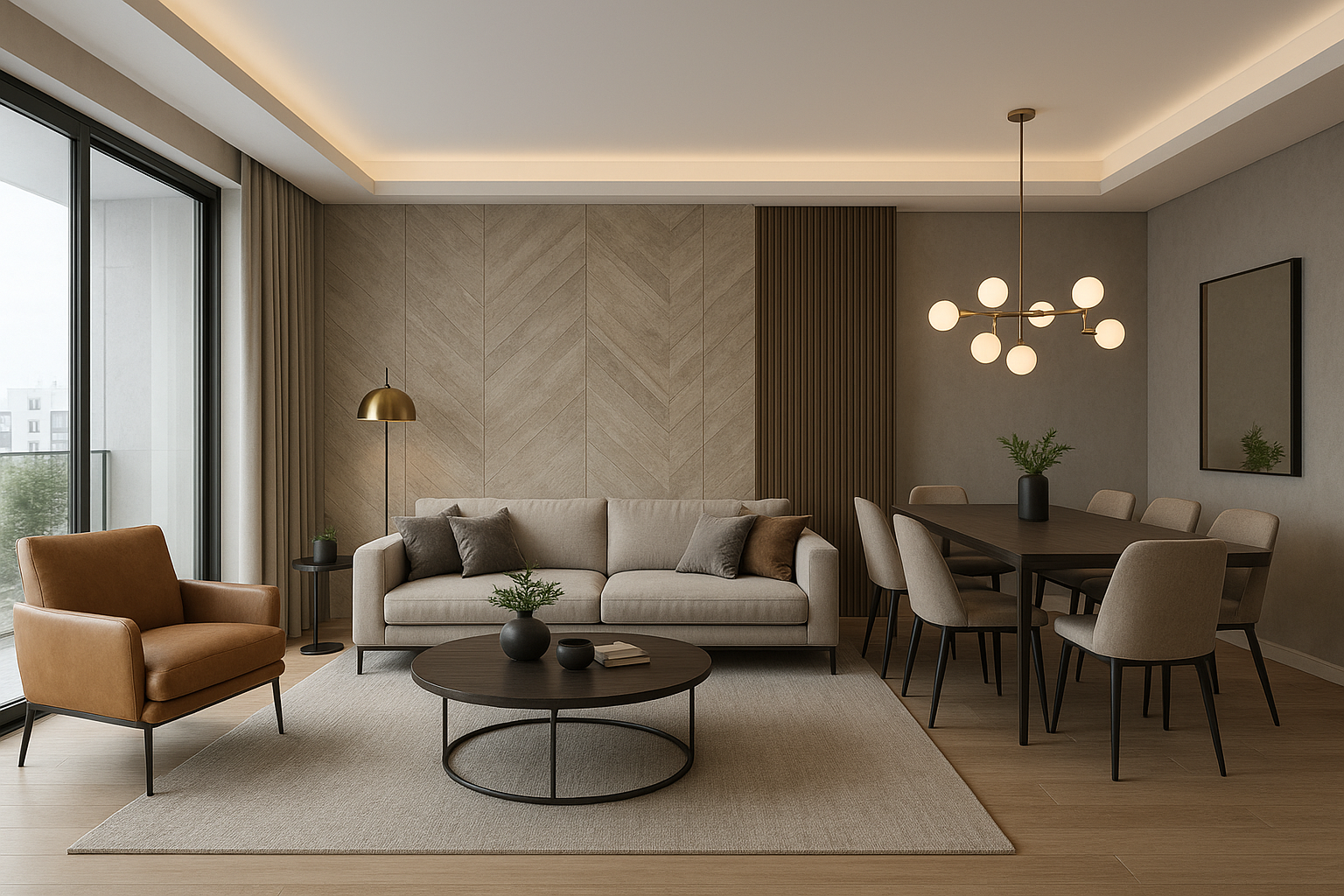 "تشطيب ديكور متميز لشقة سكنية - مشروع ديكور في المنطقة الغربية لدى…