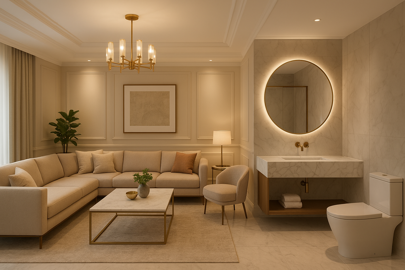 تجديد ديكور مجلس ودورة مياه - مشروع ديكور في المنطقة الجنوبية لدى…