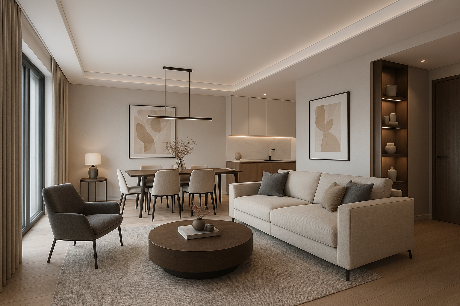 تصميم وديكور داخلي لشقة بخمس - مشروع ديكور في المنطقة الغربية لدى…