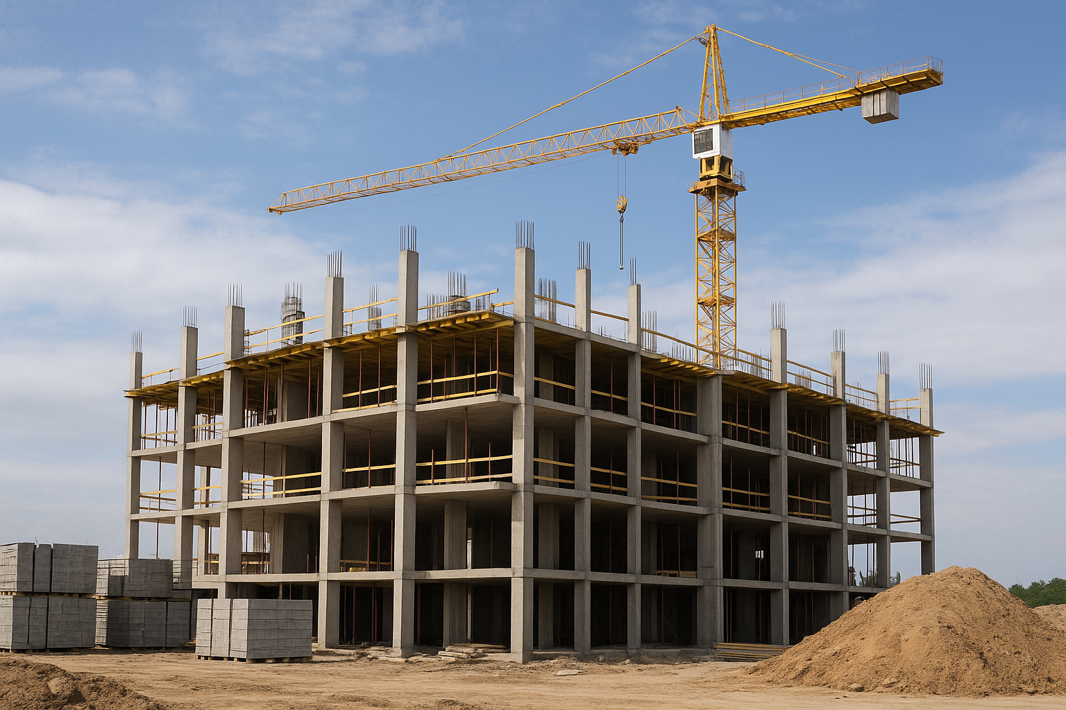 مشروع جديد لمبنى مواد بناء - مشروع بناء جديد في المنطقة الجنوبية ل…