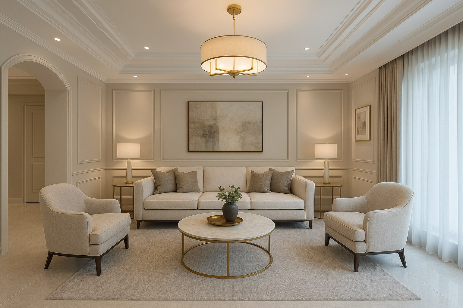 تشطيب مجالس دور أرضي على - مشروع تشطيب في المنطقة الجنوبية لدى بوا…