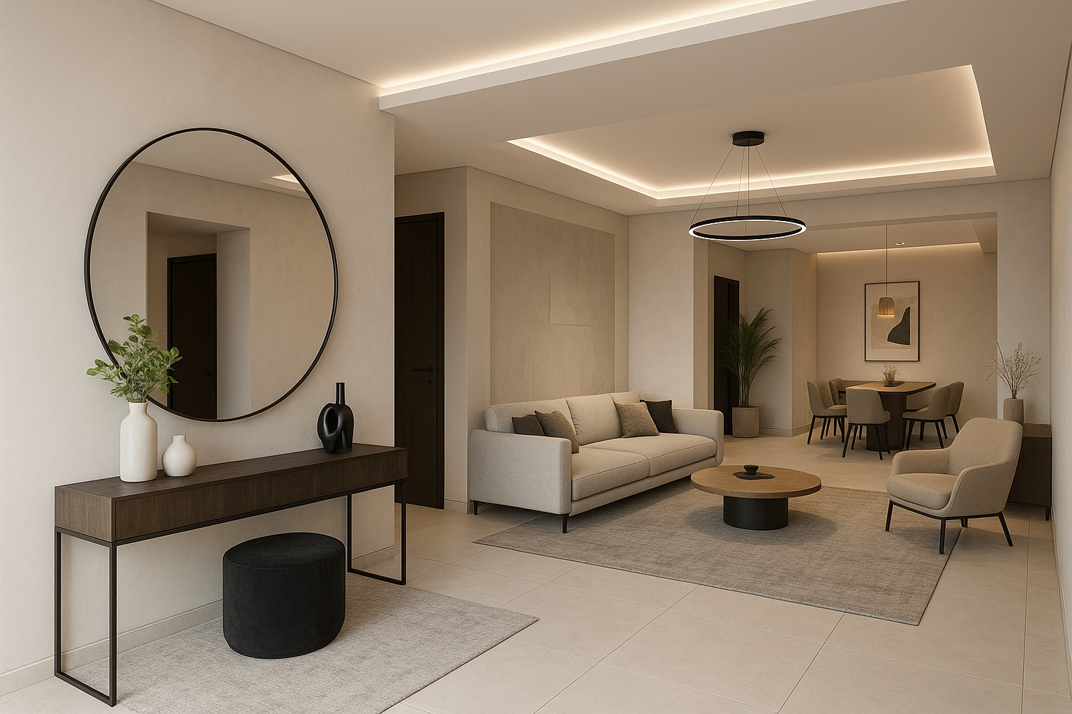 ديكور متكامل لمداخل ومجالس وصالات - مشروع ديكور في المنطقة الغربي…