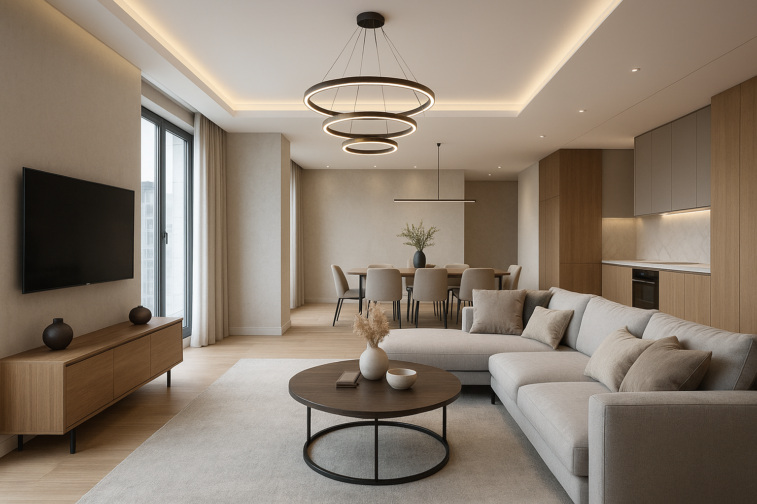 تشطيب وتصميم داخلي لشقة سكنية: - مشروع تشطيب في المنطقة الوسطى لدى…