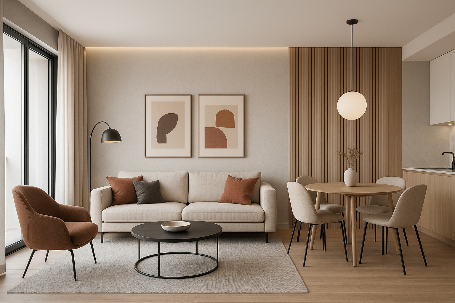 مشروع ديكور شقة حديثة بأسلوب - مشروع ديكور في المنطقة الغربية لدى…