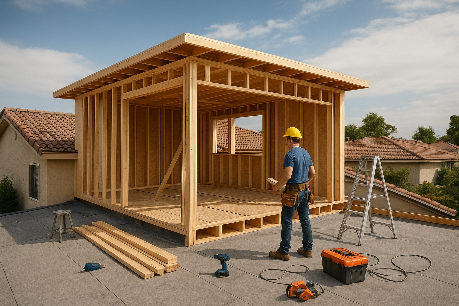 "مشروع بناء ملحق في سطح - مشروع ترميم وصيانة في المنطقة الوسطى لدى…