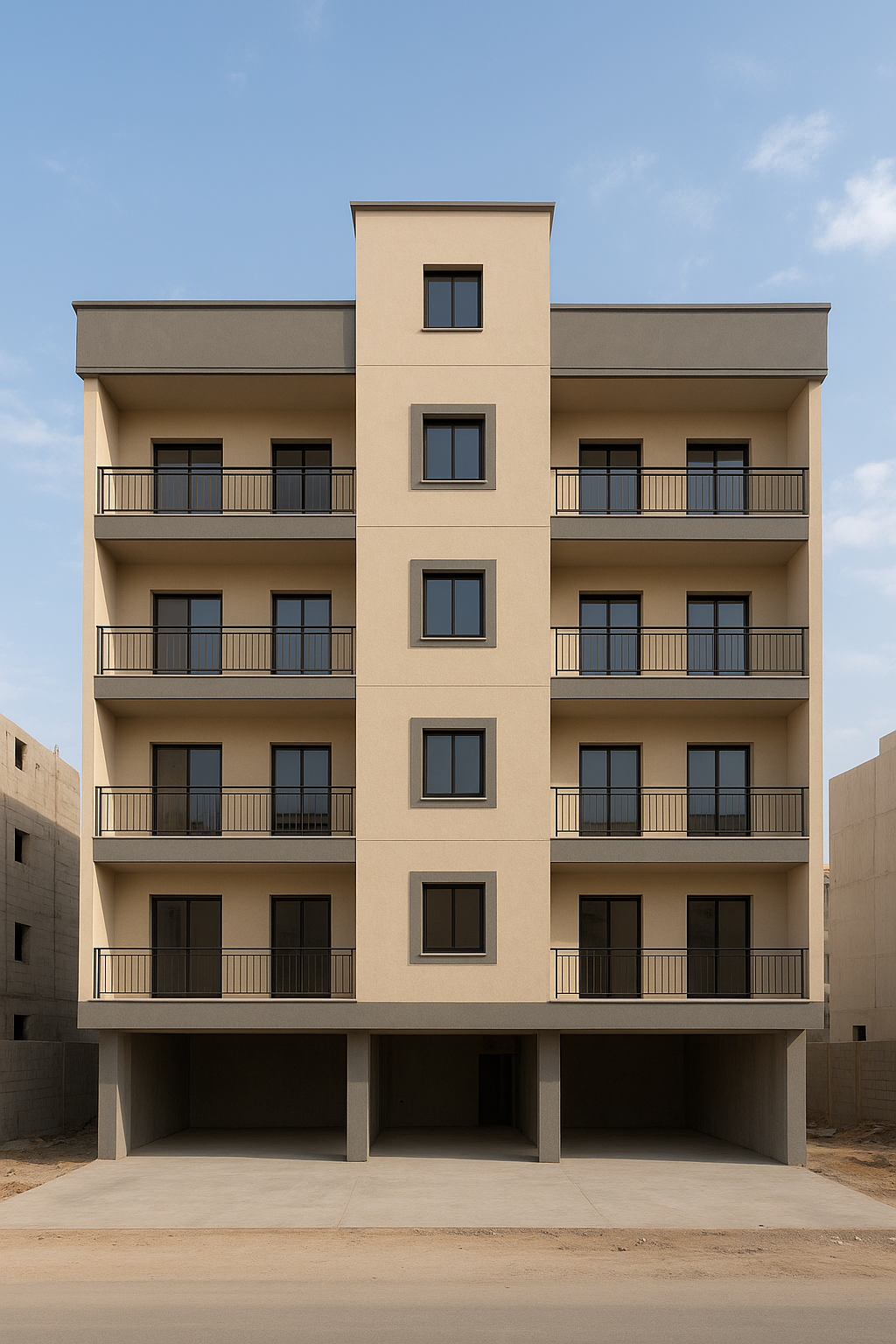 مشروع تشطيب عمارة دور مواقف - مشروع تشطيب في المنطقة الغربية لدى ب…