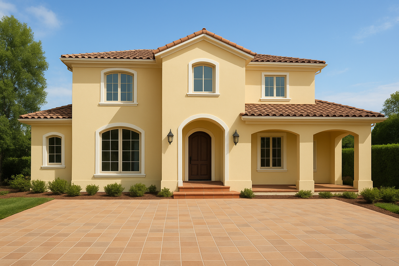 تجديد خارجي شامل لفيلا: تغيير - مشروع ترميم وصيانة في المنطقة الوس…