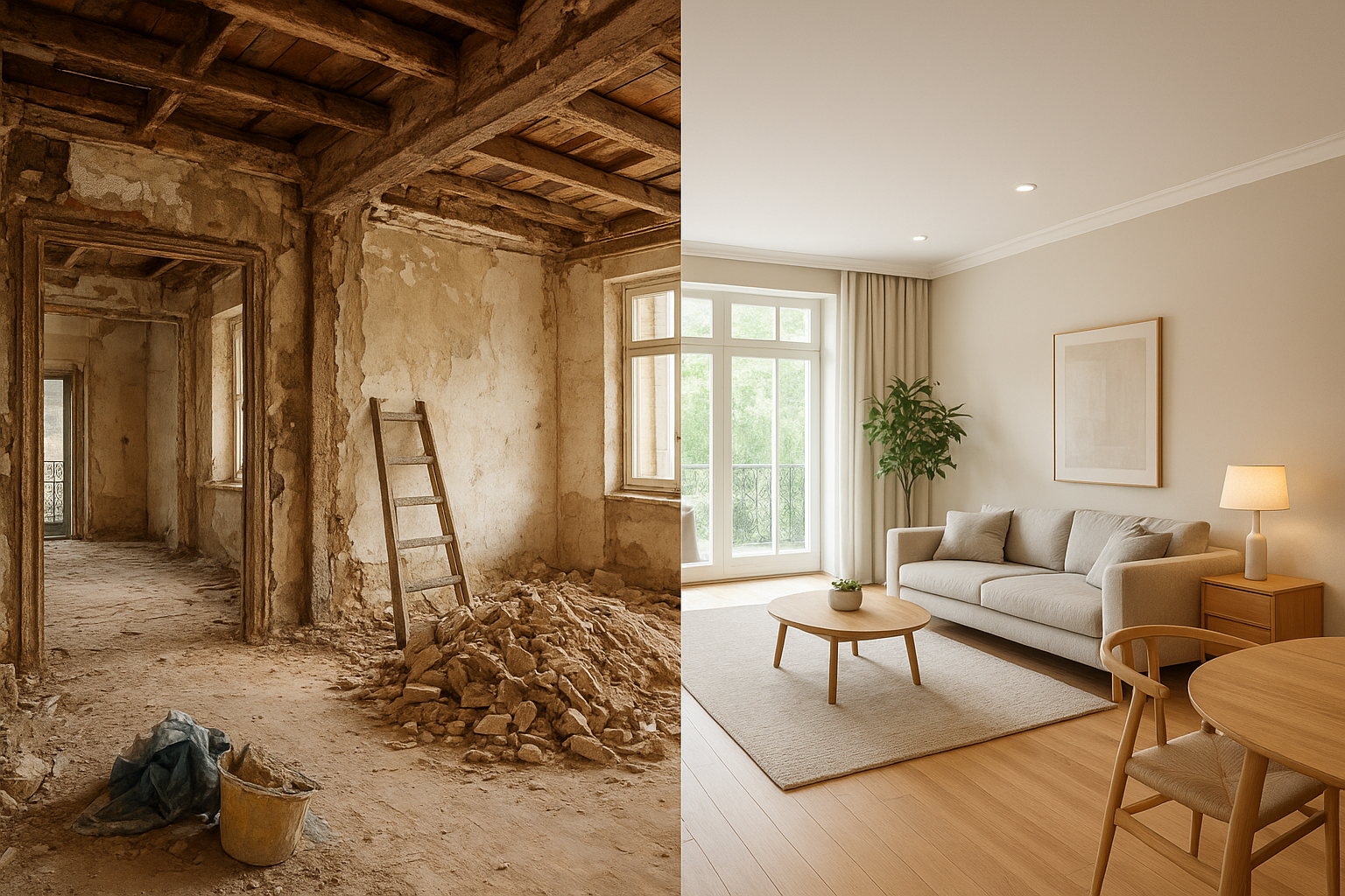 "ترميم شامل لمنزل لتحسين التصميم - مشروع ترميم وصيانة في المنطقة ا…