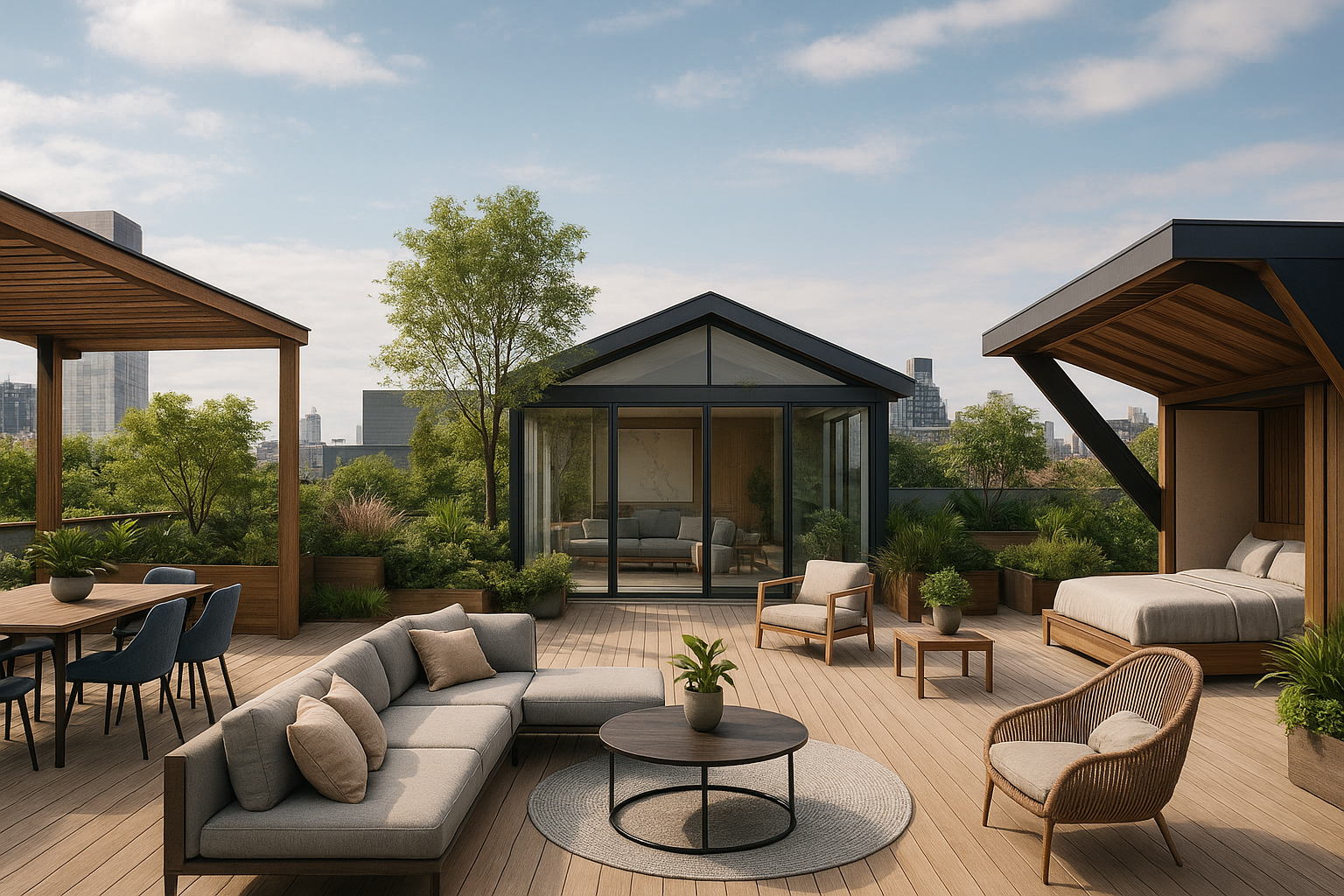 تصميم ديكور مبتكر لروف مكون - مشروع ديكور في المنطقة الغربية لدى ب…